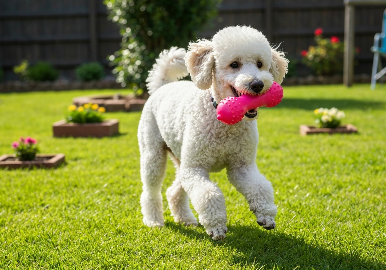 Poodle, a breed affected by prcd-PRA