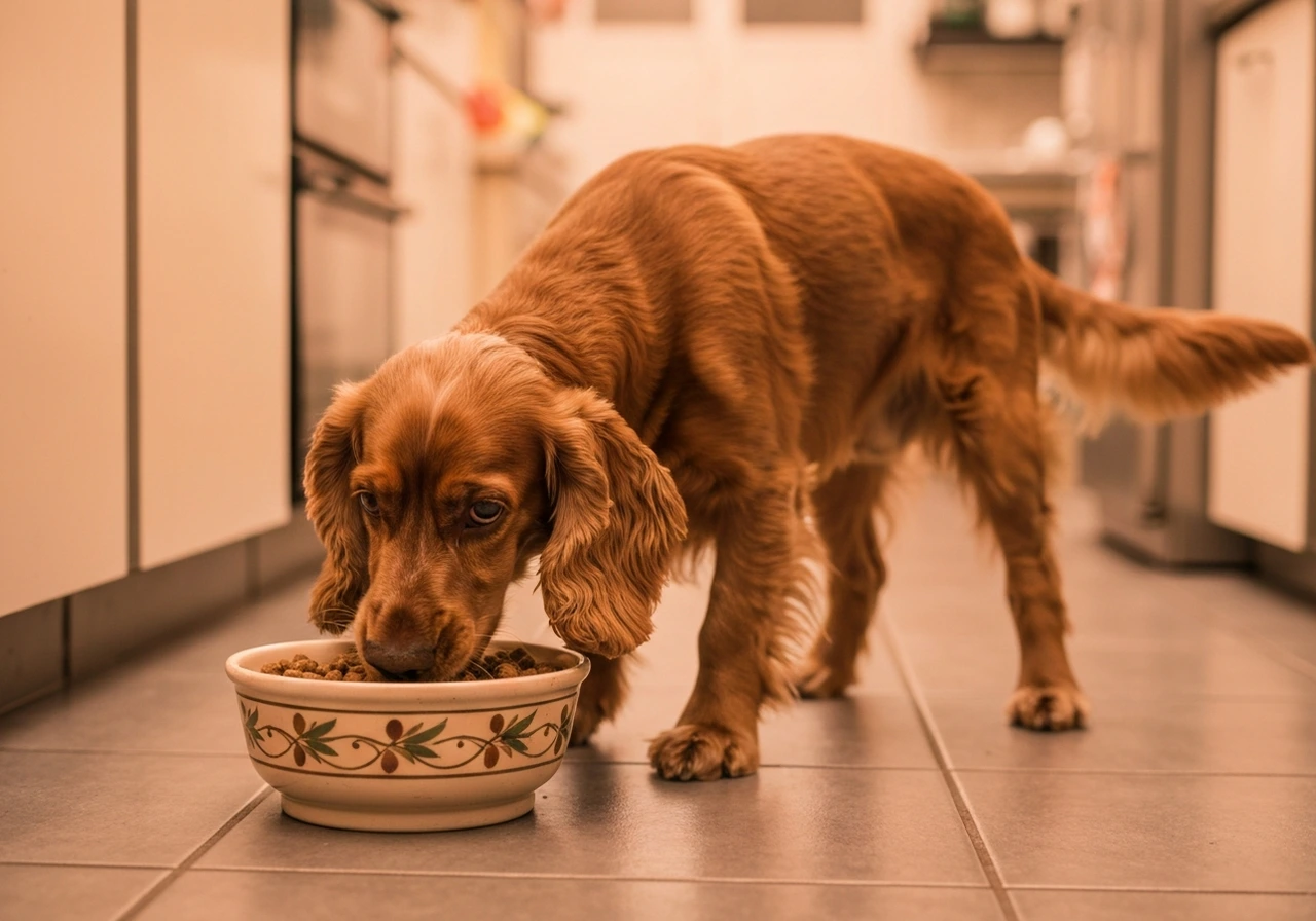 English Cocker Spaniel at veterinary genetic screening