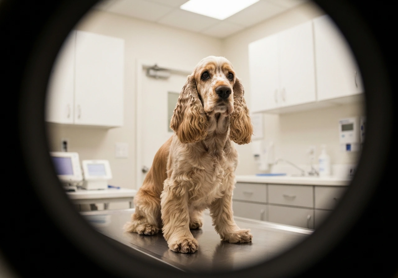 English Cocker Spaniel with progressive vision changes