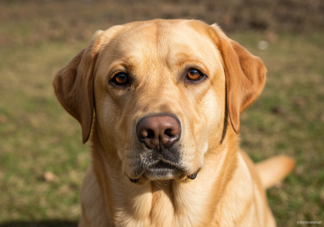 Retriever breed at veterinary ophthalmology consultation