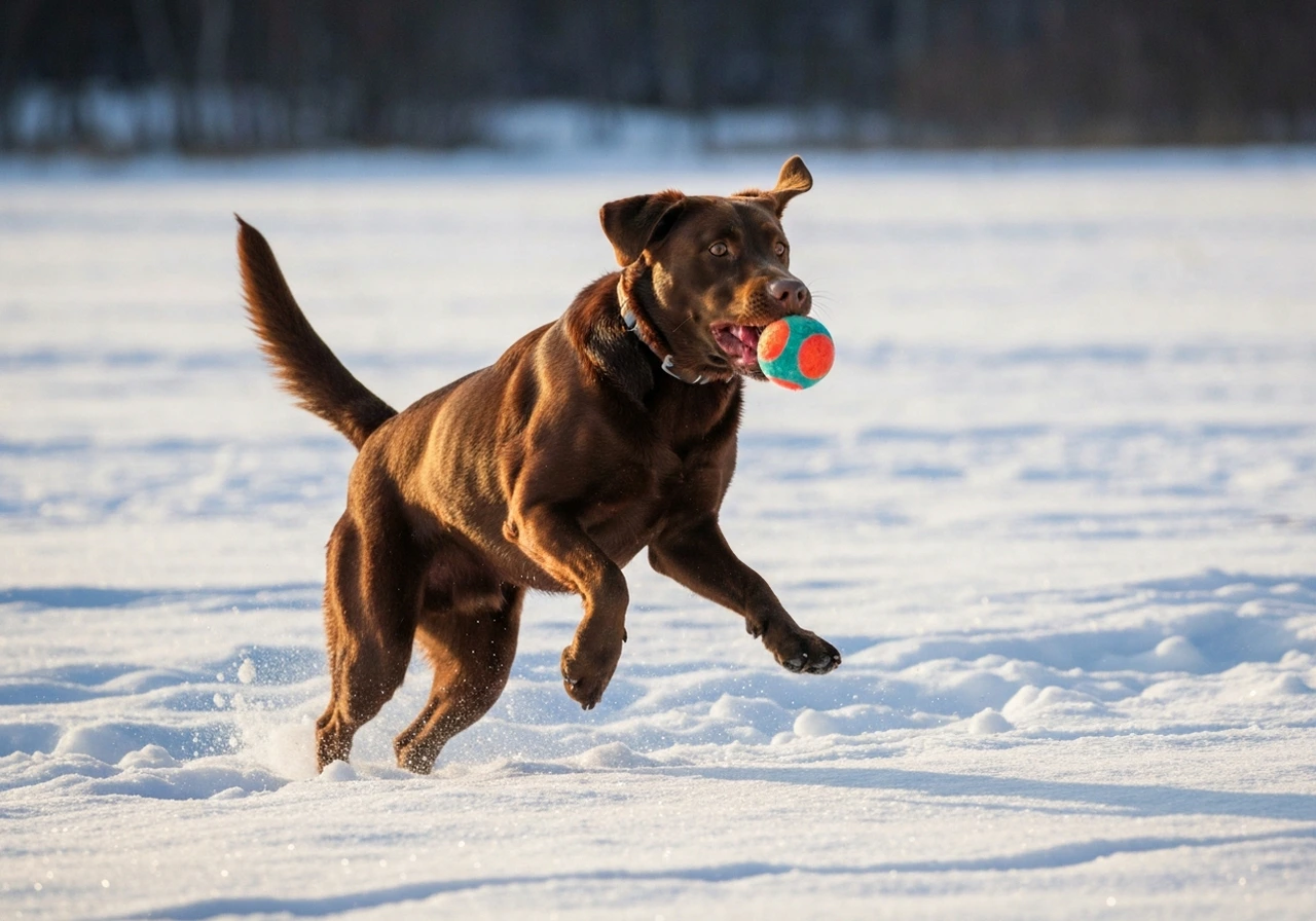 Retriever breed in a family home environment